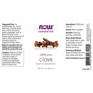 NOW Essential Oils, Clove Oil, 2 - Ounce - The Oasis of Health