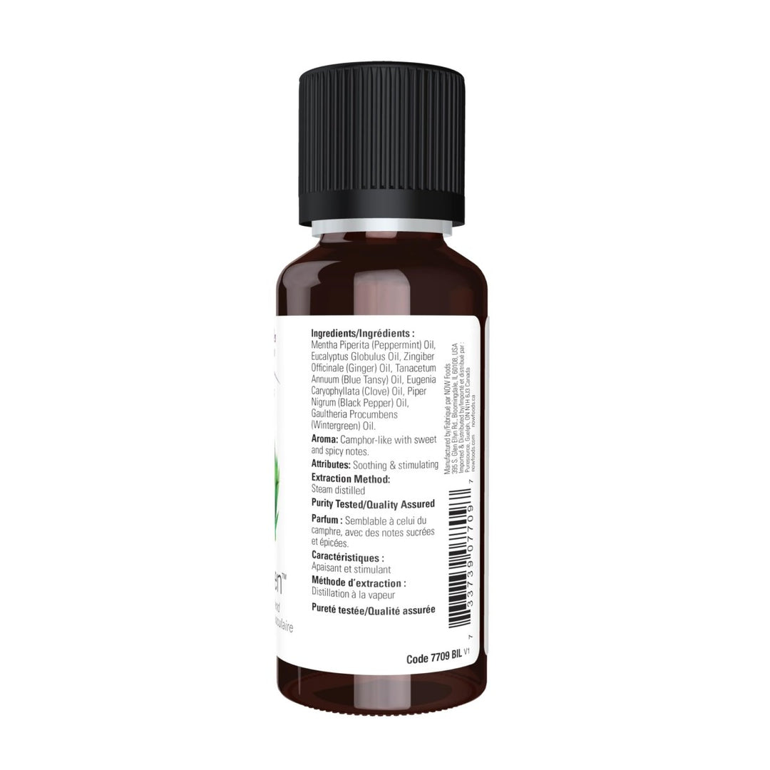 NOW Essential Oils, Muscle Zen? Essential Oil Blend for Sports Massage, Steam Distilled, 1 - Ounce - The Oasis of Health