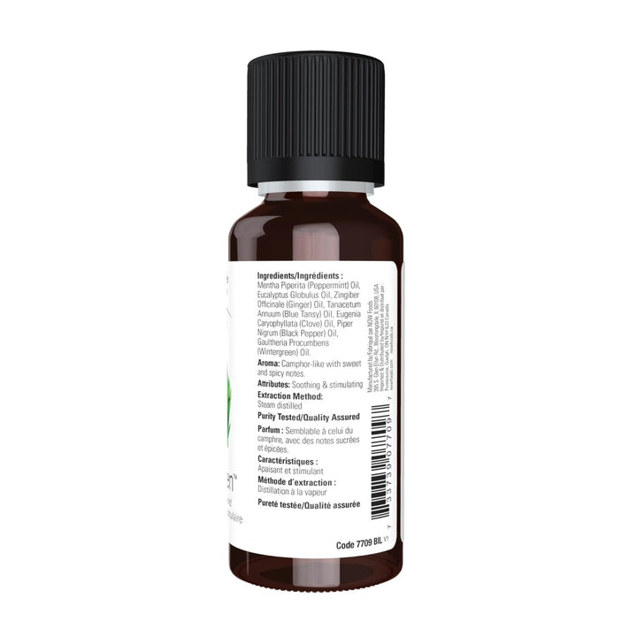 NOW Essential Oils, Muscle Zen? Essential Oil Blend for Sports Massage, Steam Distilled, 1 - Ounce - The Oasis of Health