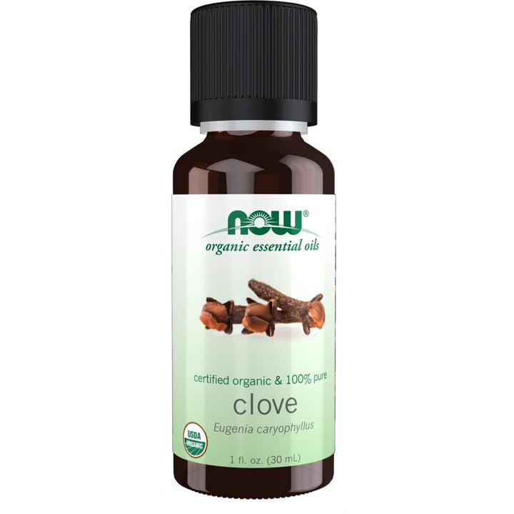 NOW Essential Oils, Organic Clove Oil, Balancing Aromatherapy Scent, Steam Distilled, 100% Pure, Vegan, Child Resistant Cap, 1 - Ounce - The Oasis of Health
