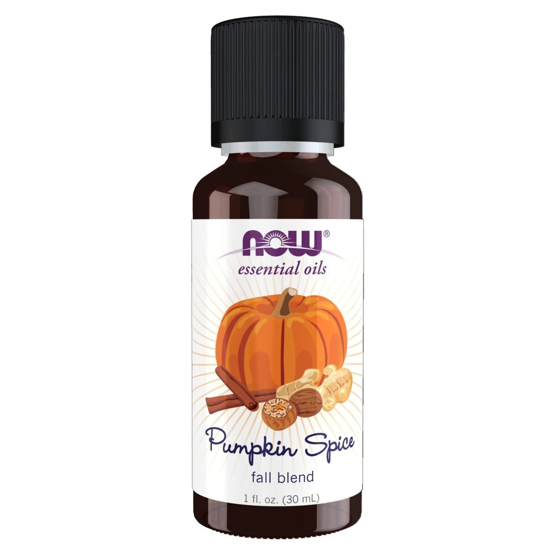 NOW Essential Oils, Pumpkin Spice Oil Blend, Pleasant Sweet Spice Scent With Warm and Calming Attributes, 1 - Ounce - The Oasis of Health