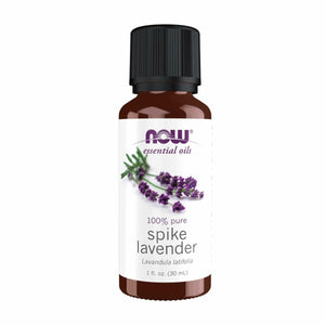NOW Essential Oils, Spike Lavender, Floral Aromatherapy Scent, Steam Distilled, 100% Pure, Vegan, Child Resistant Cap, 1 - Ounce - The Oasis of Health