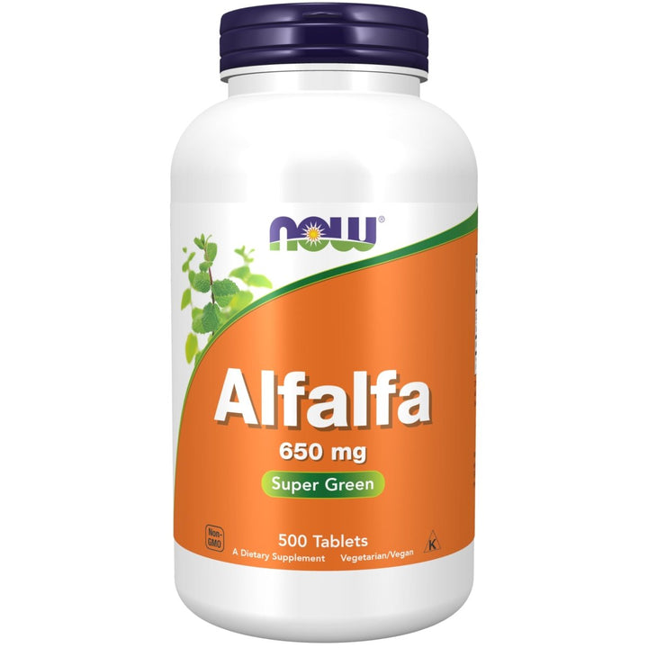 Now Foods Alfalfa 650 mg 500 Tablets - 2622 - The Oasis of Health