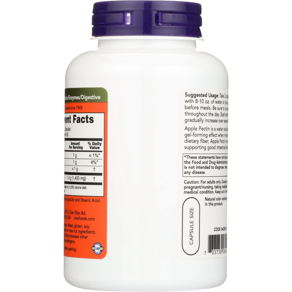Now Foods Apple Pectin 700 mg 120 Vcaps - 6425 - The Oasis of Health