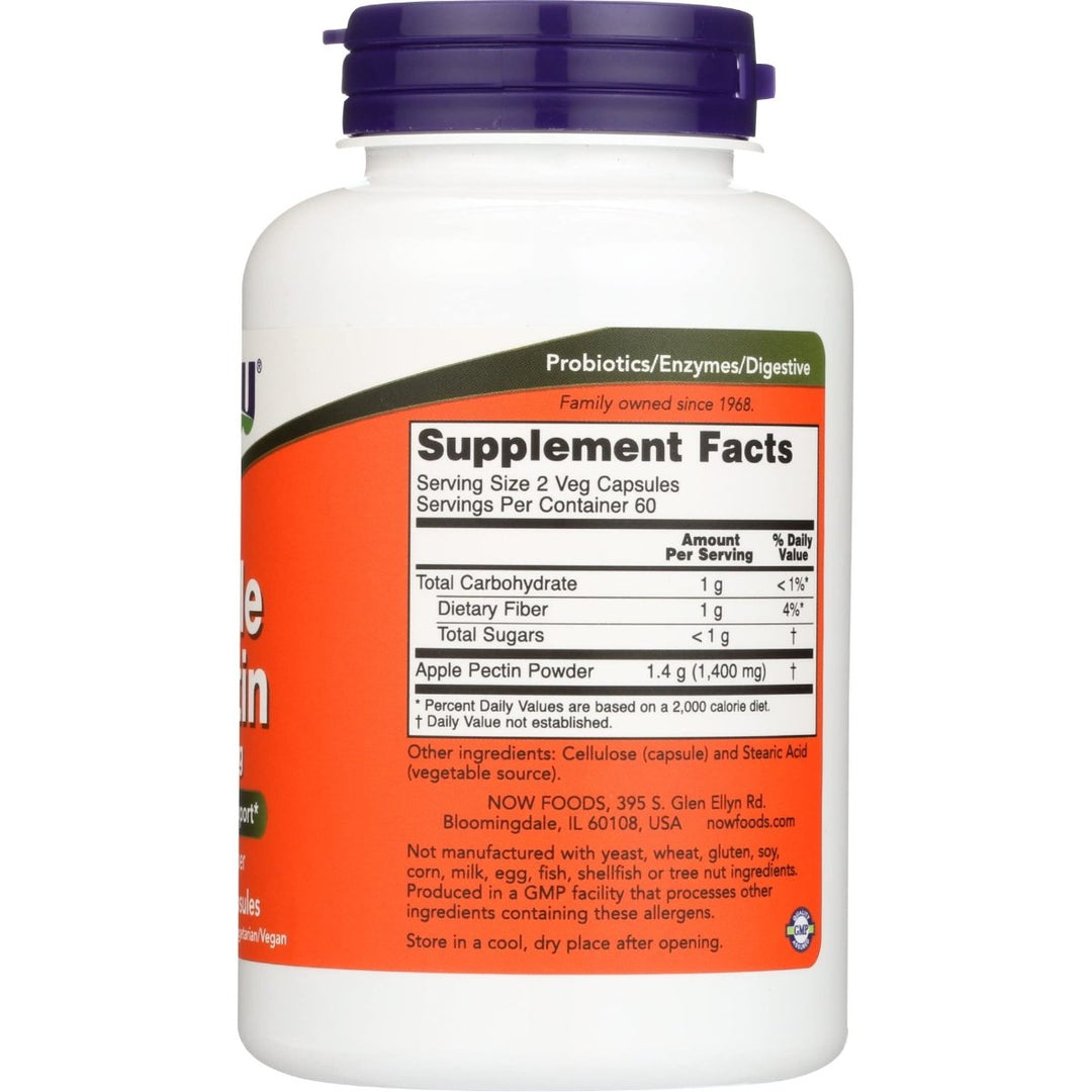 Now Foods Apple Pectin 700 mg 120 Vcaps - 6425 - The Oasis of Health