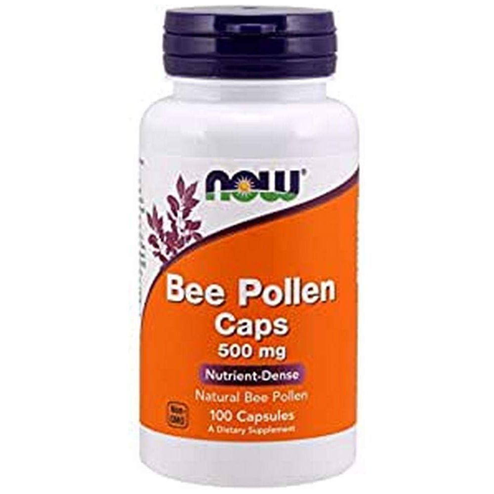 Now Foods Bee Pollen Caps 500mg 100 Capsules - 2520 - The Oasis of Health