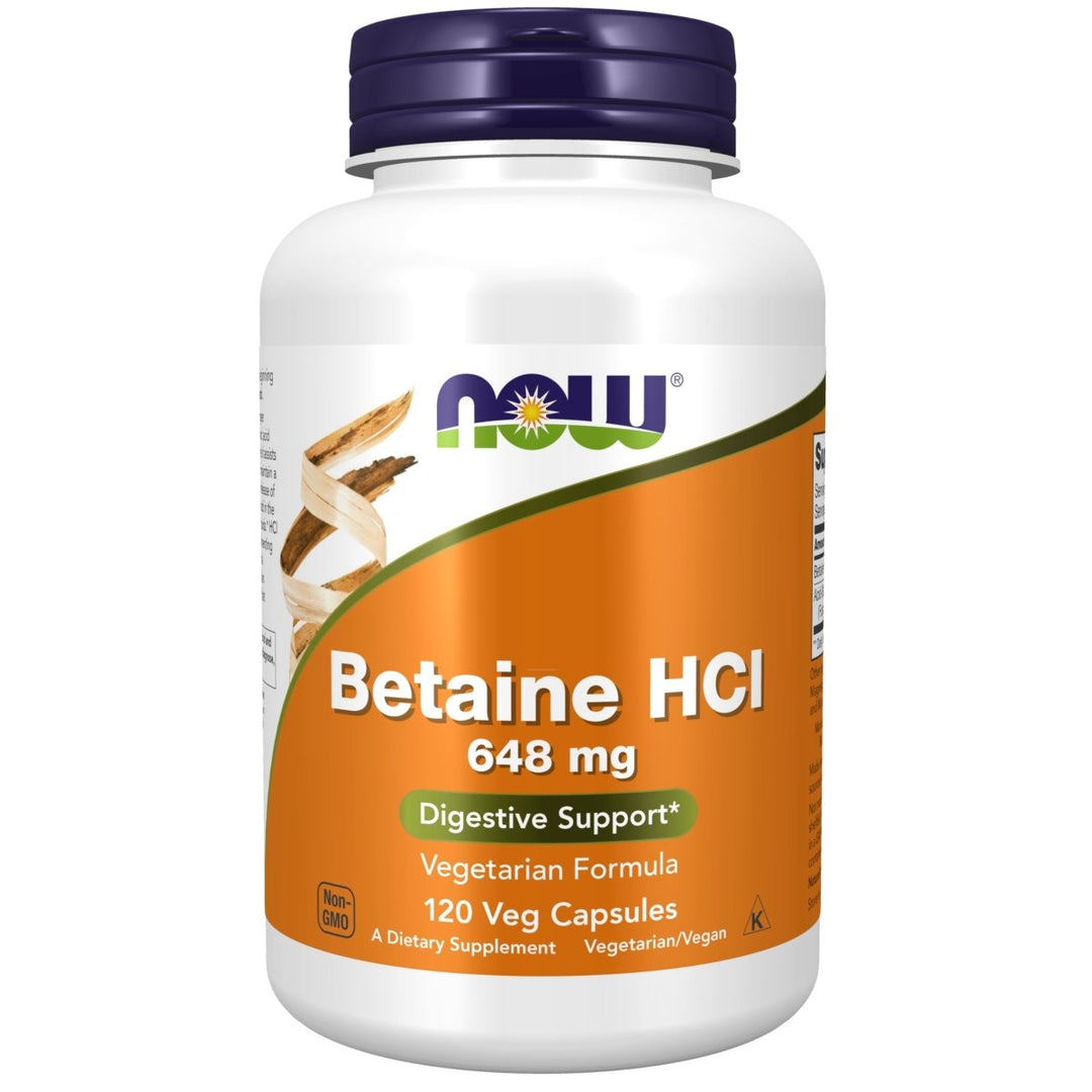 Now Foods Betaine HCl 648 mg 120 Vcaps - 2938 - The Oasis of Health
