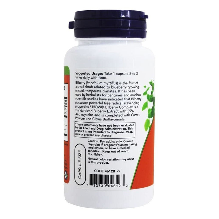 Now Foods Bilberry Complex 100 Vcaps - 4612 - The Oasis of Health