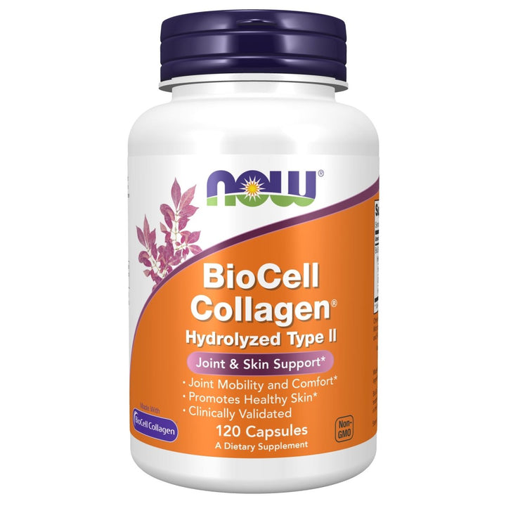 Now Foods BioCell Collagen Hydrolyzed Type II 120 Vcaps - 3008 - The Oasis of Health
