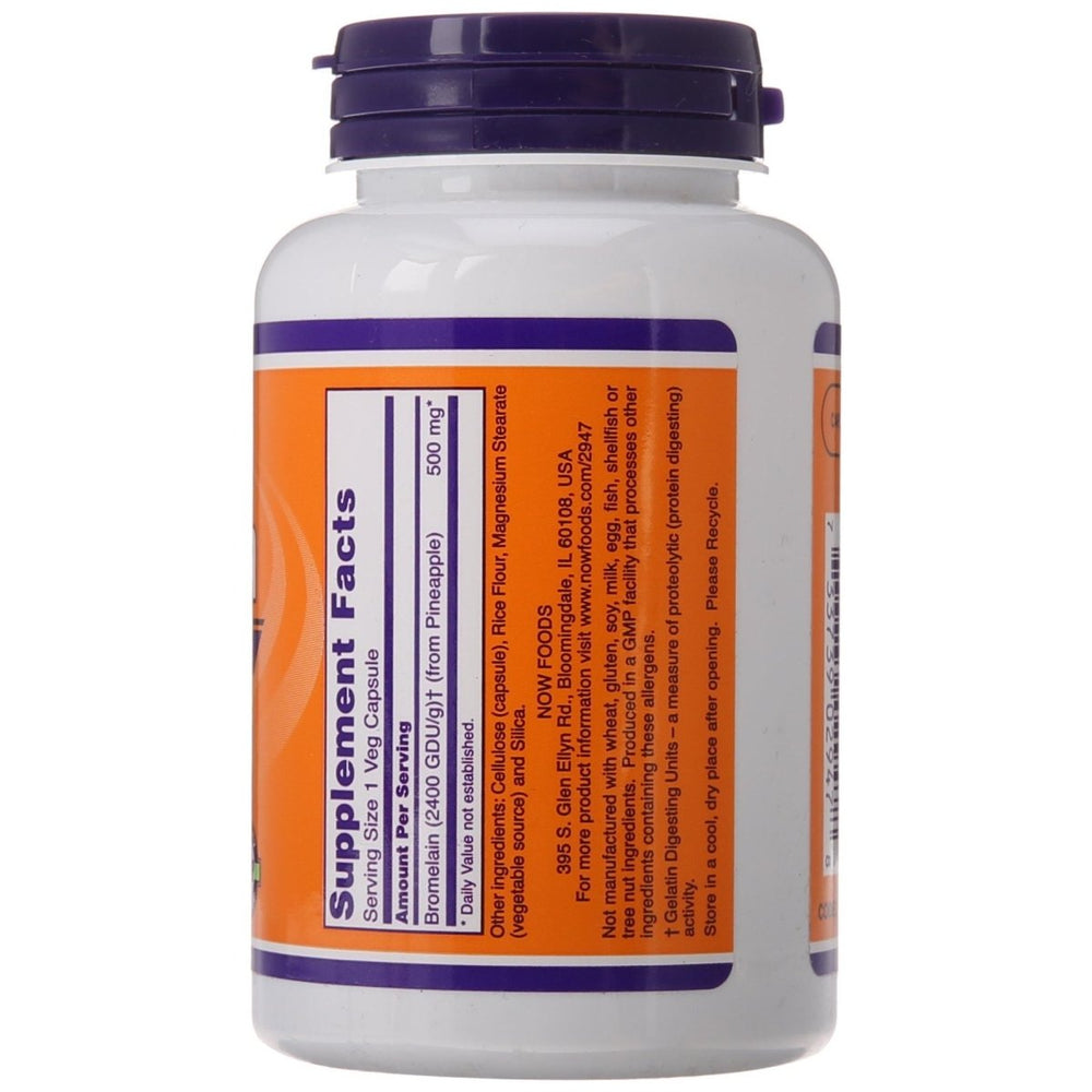 Now Foods Bromelain 500 mg 120 Vcaps - 2947 - The Oasis of Health