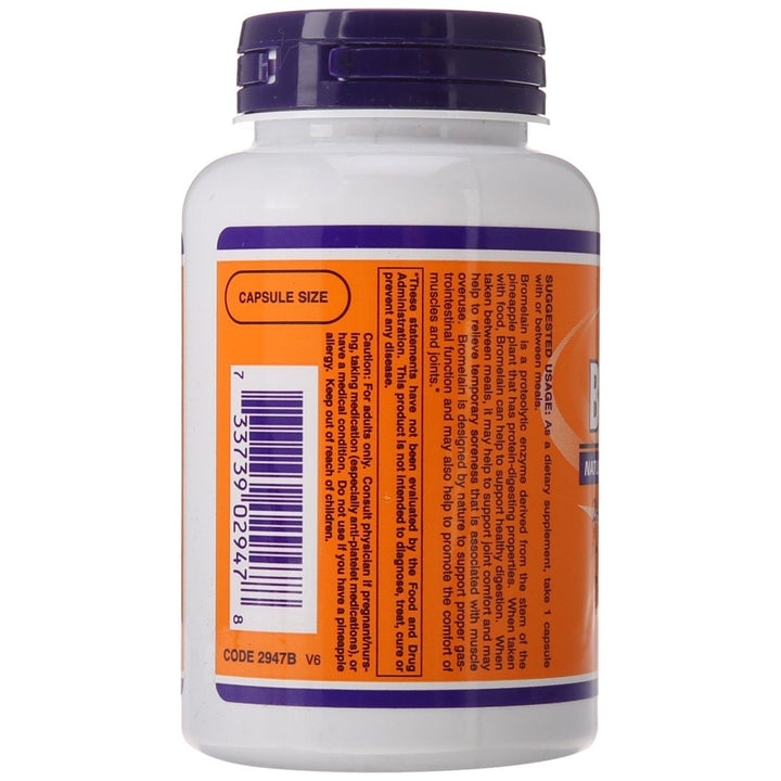 Now Foods Bromelain 500 mg 120 Vcaps - 2947 - The Oasis of Health