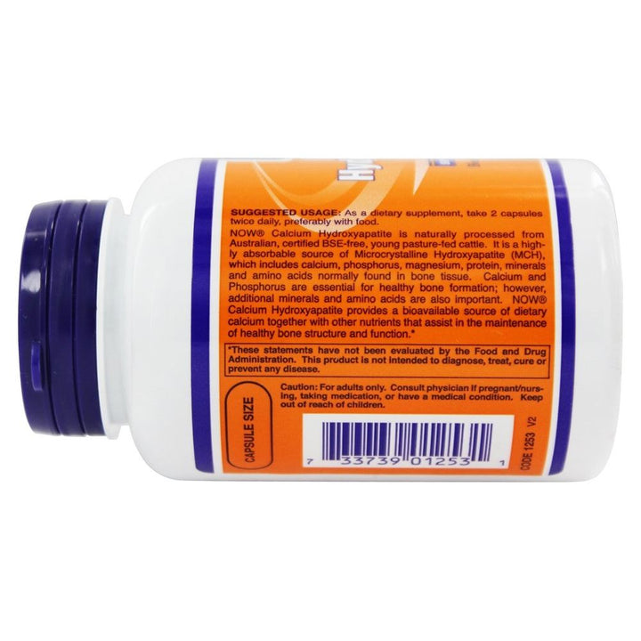 Now Foods Calcium Hydroxyapatite 120 Capsules - 1253 - The Oasis of Health