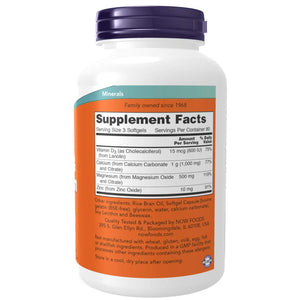 Now Foods Calcium & Magnesium 240 Softgels - 1252 - The Oasis of Health