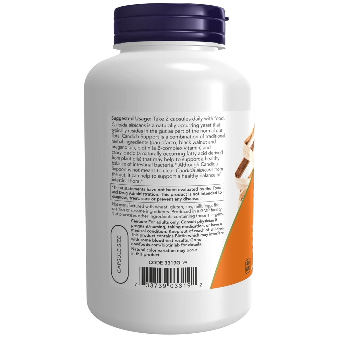 Now Foods Candida Support 180 Vcaps - 3319 - The Oasis of Health