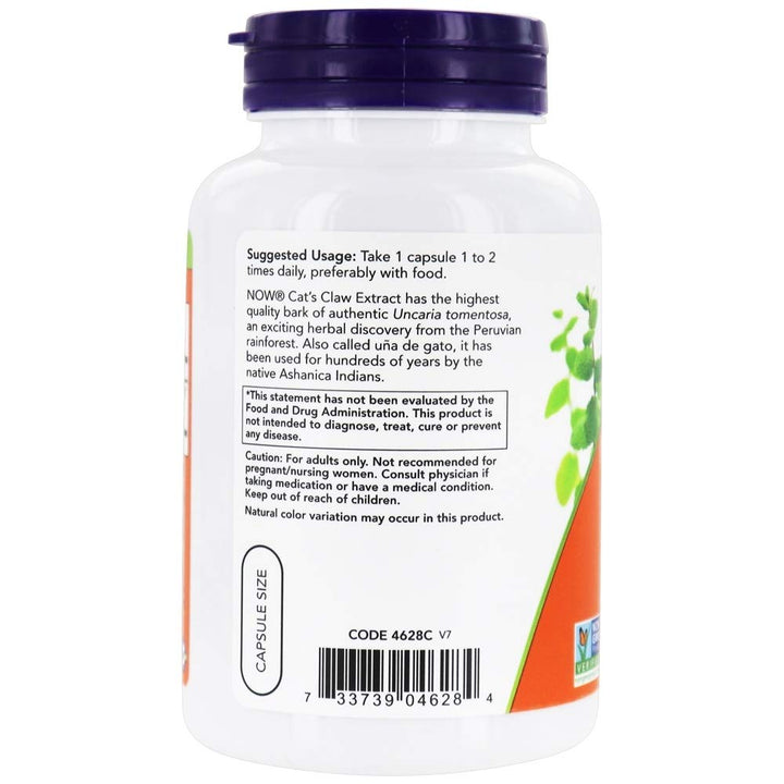 Now Foods Cat's Claw Extract 120 Vcaps - 4628 - The Oasis of Health