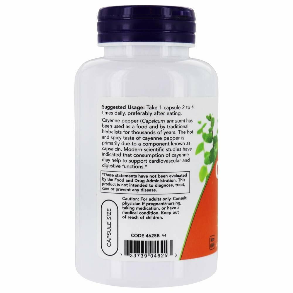 Now Foods Cayenne 500 mg 100 Vcaps - 4625 - The Oasis of Health