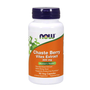 Now Foods Chaste Berry Vitex Extract 300 mg 90 Vcaps - 4773 - The Oasis of Health