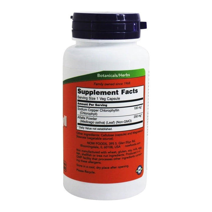Now Foods Chlorophyll 100 mg 90 Vcaps - 2645 - The Oasis of Health