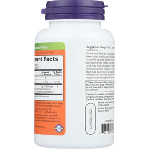Now Foods Cinnamon Bark 600 mg 120 Vcaps - 4636 - The Oasis of Health