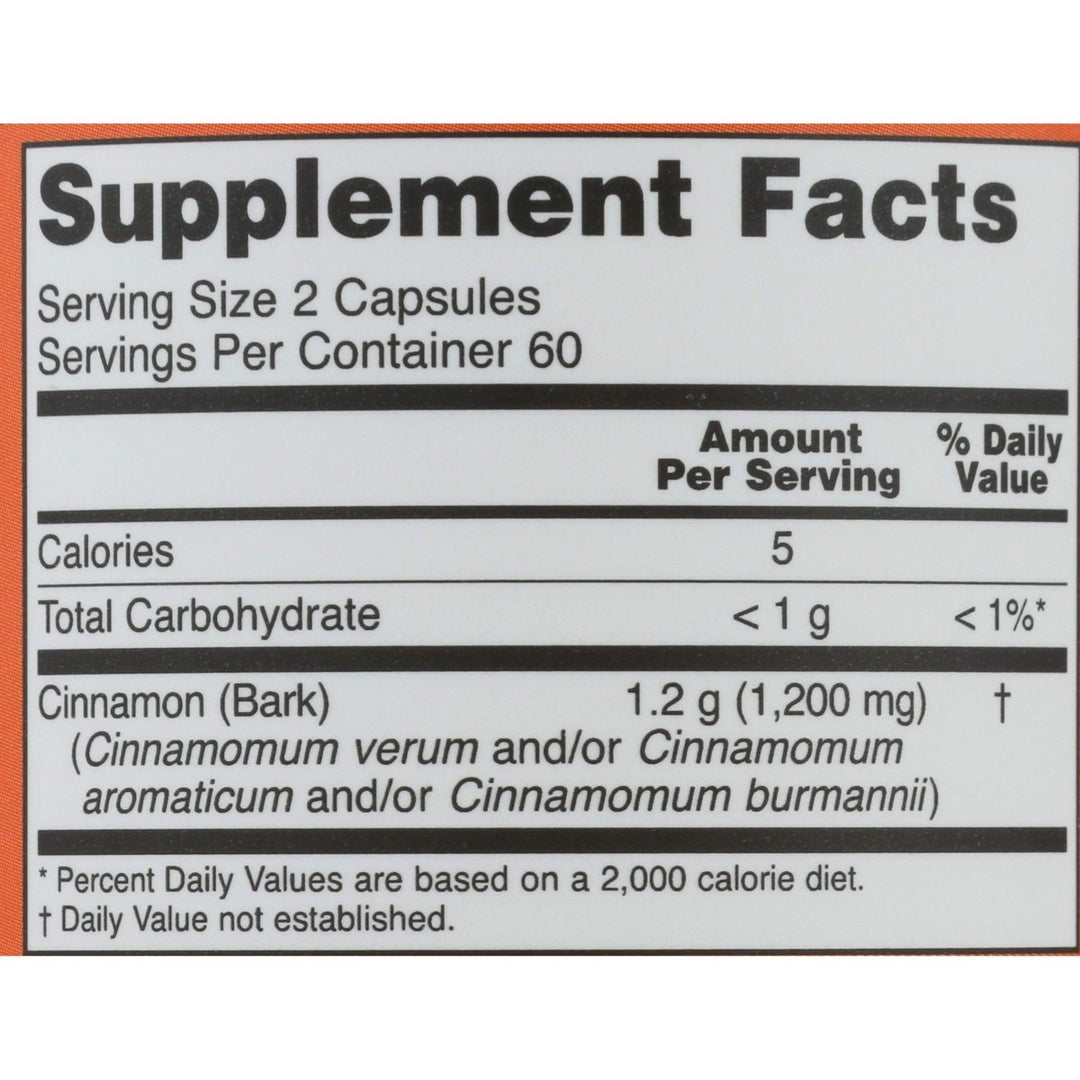 Now Foods Cinnamon Bark 600 mg 120 Vcaps - 4636 - The Oasis of Health