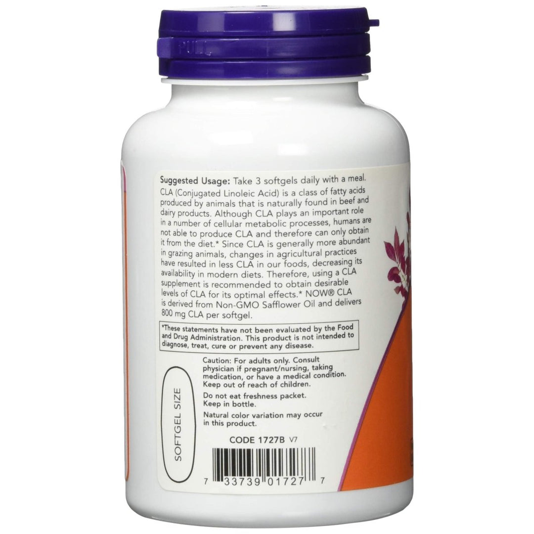 Now Foods CLA Conjugated Linoleic Acid 800 mg 90 Softgels - 1727 - The Oasis of Health