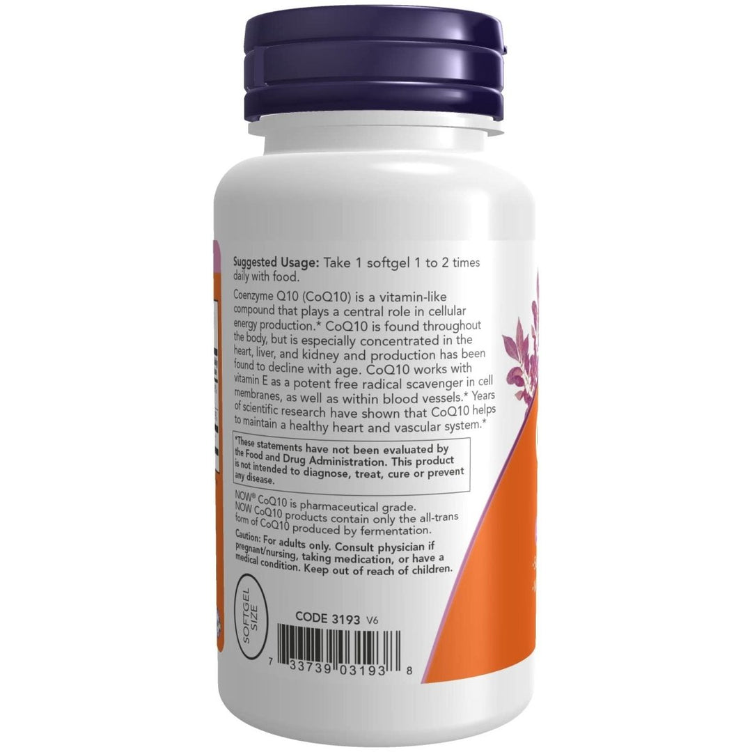 Now Foods CoQ10 50 mg 100 Softgels - 3193 - The Oasis of Health
