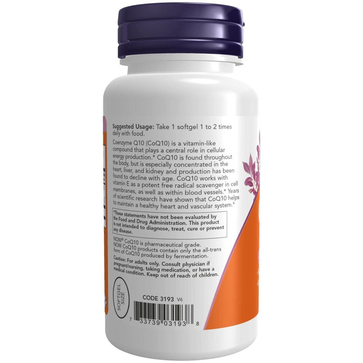 Now Foods CoQ10 50 mg 100 Softgels - 3193 - The Oasis of Health