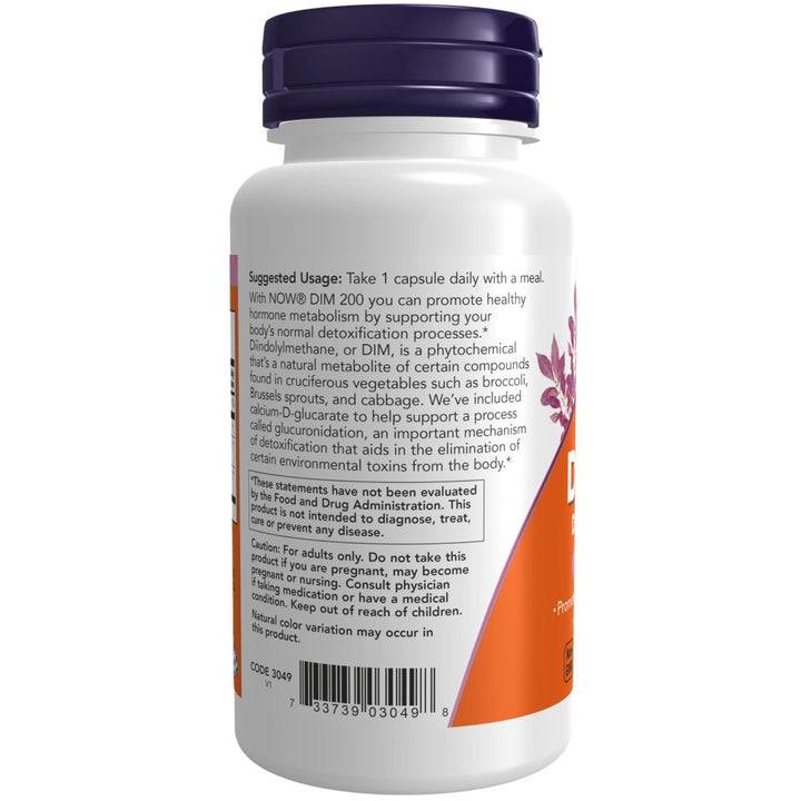 Now Foods DIM 200 Diindolylmethane 90 Vcaps - 3049 - The Oasis of Health