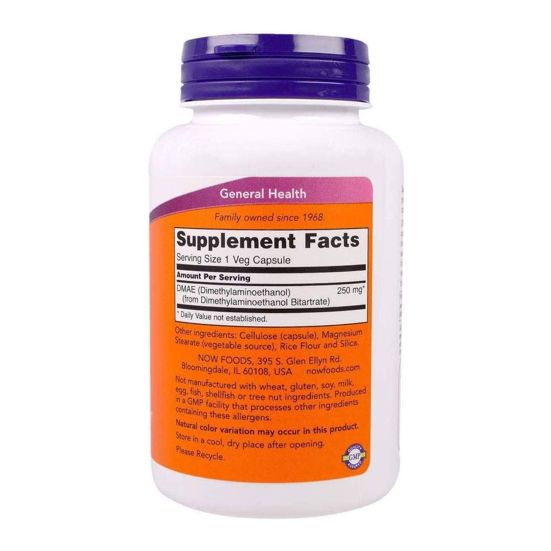 Now Foods DMAE 250 mg 100 Vcaps - 3090 - The Oasis of Health