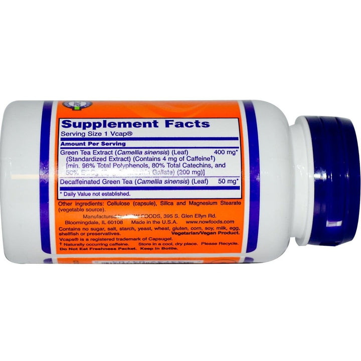 Now Foods EGCg Green Tea Extract 400 mg 90 Vcaps - 4704 - The Oasis of Health