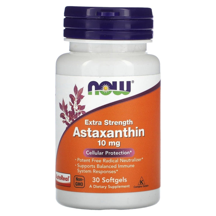 Now Foods Extra Strength Astaxanthin, 10 mg, 30 Softgels - The Oasis of Health