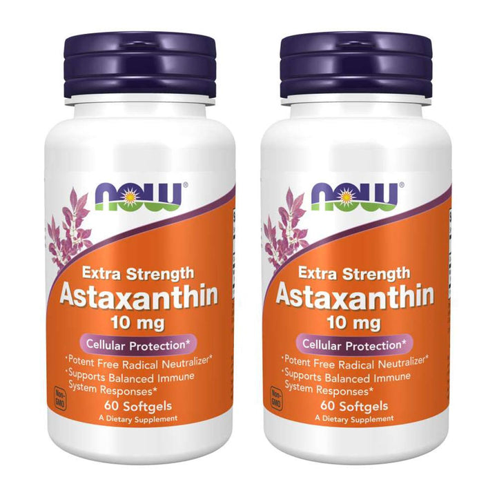 Now Foods Extra Strength Astaxanthin 10mg 60 Softgels - 2251 - The Oasis of Health
