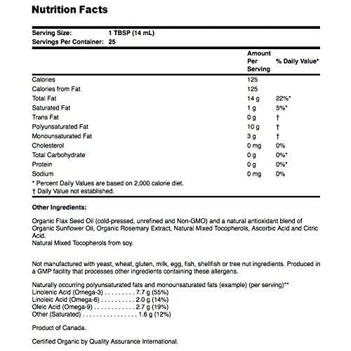 Now Foods Flax Seed Oil Liquid Organic 12oz - 1760 - The Oasis of Health