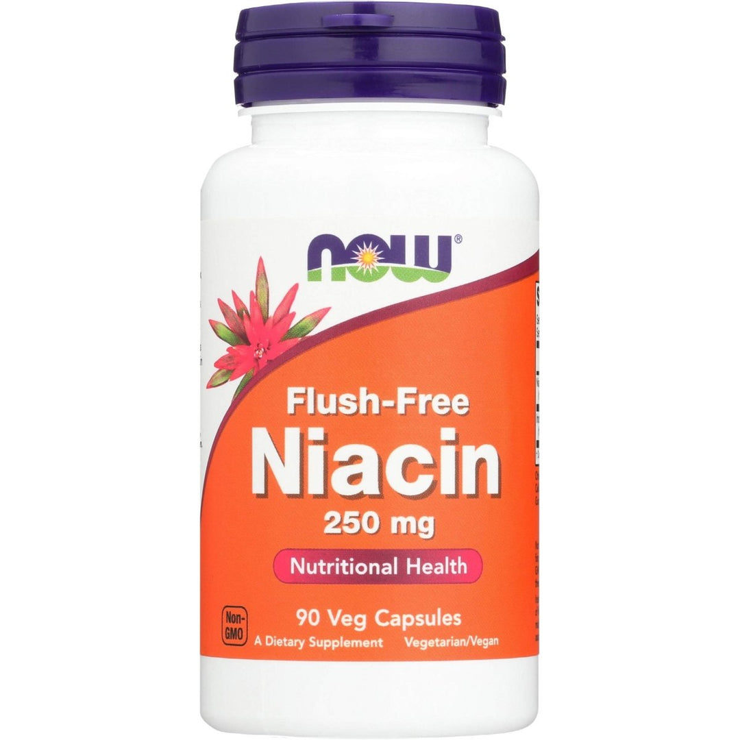 Now Foods Flush - Free Niacin 250 mg 90 Vcaps - 0483 - The Oasis of Health
