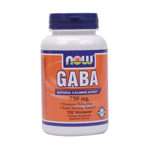 Now Foods GABA 750 mg 100 Vcaps - 0089 - The Oasis of Health