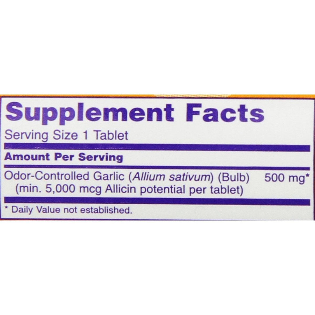 Now Foods Garlic 5000 90 Tablets - 1814 - The Oasis of Health