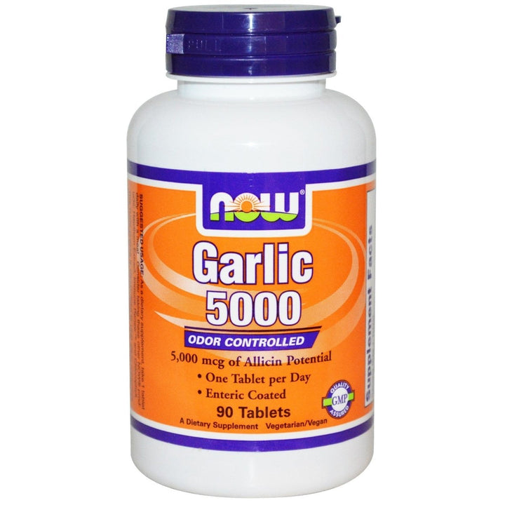 Now Foods Garlic 5000 90 Tablets - 1814 - The Oasis of Health