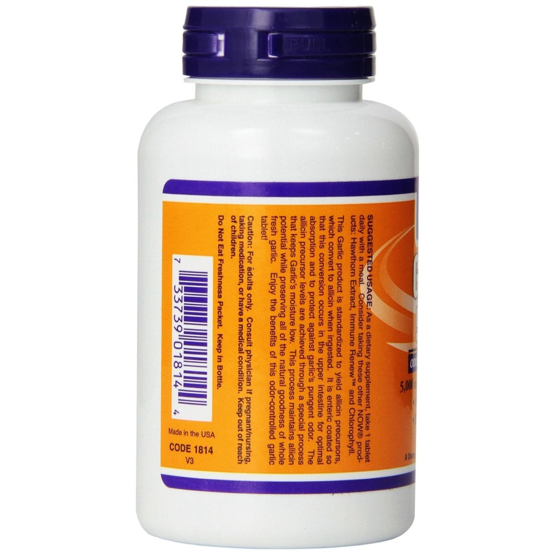 Now Foods Garlic 5000 90 Tablets - 1814 - The Oasis of Health