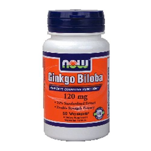 Now Foods Ginkgo Biloba Double Strength 120 mg 50 Vcaps - 4682 - The Oasis of Health