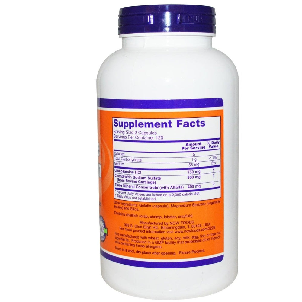 Now Foods Glucosamine & Chondroitin with Trace Minerals 240 Vcaps - 3229 - The Oasis of Health