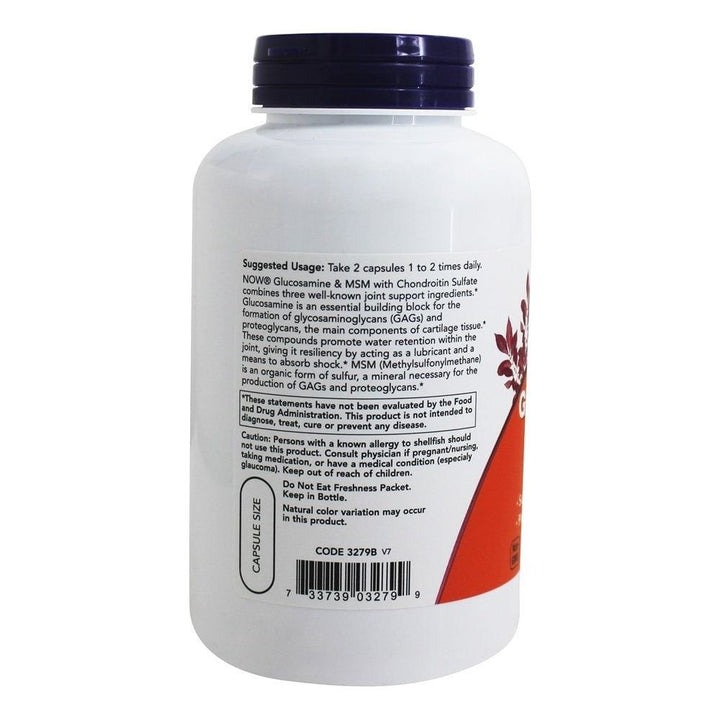 Now Foods Glucosamine & MSM 180 Vcaps - 3279 - The Oasis of Health