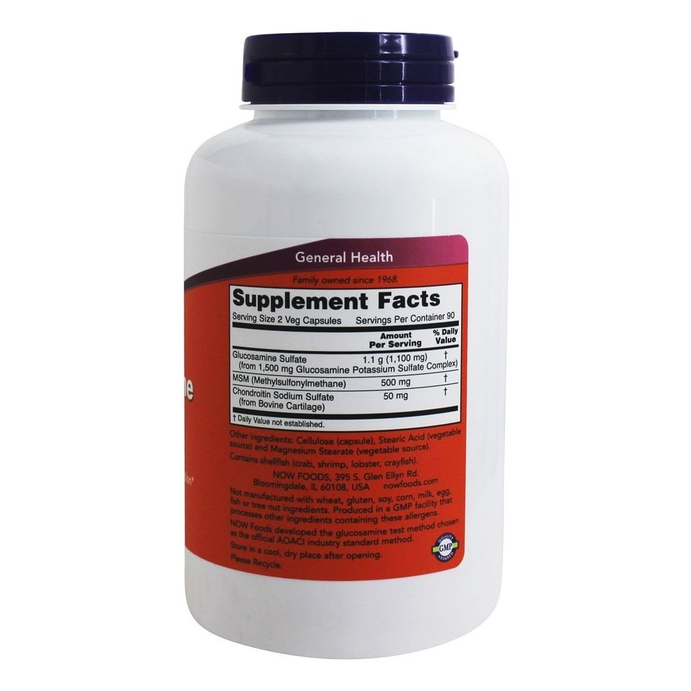 Now Foods Glucosamine & MSM 180 Vcaps - 3279 - The Oasis of Health