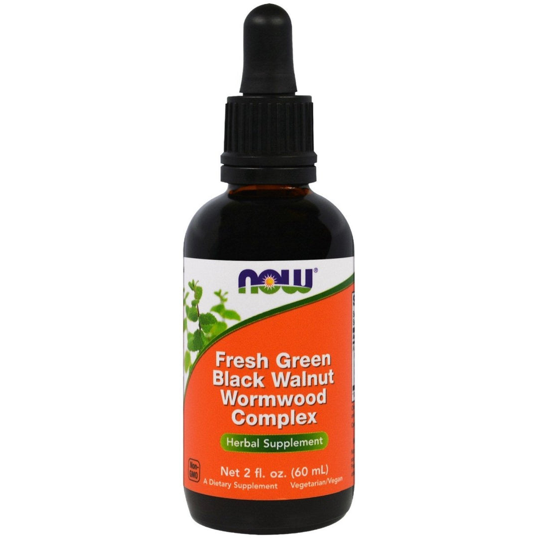Now Foods Green Black Walnut Wormwood Complex Liquid 2oz - 4982 - The Oasis of Health