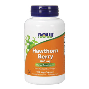 NOW Foods Hawthorn Berry 540 mg, 100 Veg Capsules (Pack of 2) - The Oasis of Health