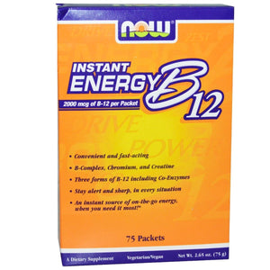 Now Foods Instant Energy B - 12 75 Packets - 0497 - The Oasis of Health