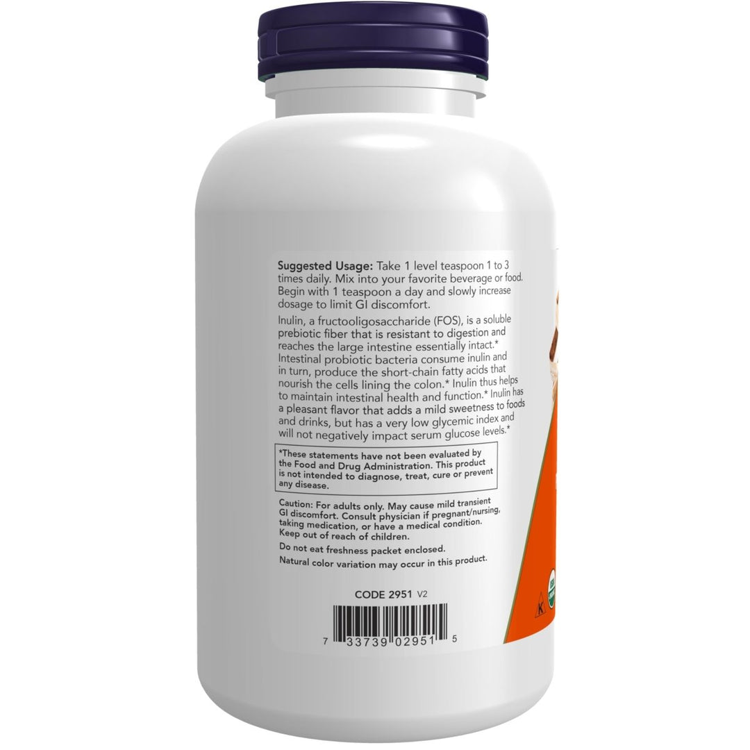 Now Foods Inulin Prebiotic Pure Powder Organic 1 Pound - 2951 - The Oasis of Health