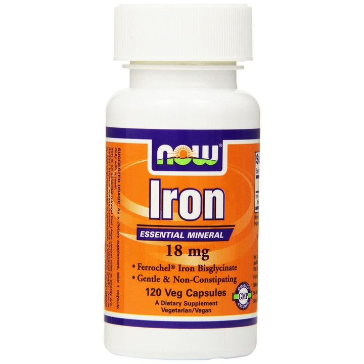 Now Foods Iron 18 mg 120 Vcaps - 1443 - The Oasis of Health