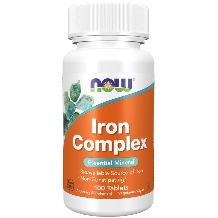 Now Foods Iron Complex Vegetarian 100 Tablets - 1440 - The Oasis of Health