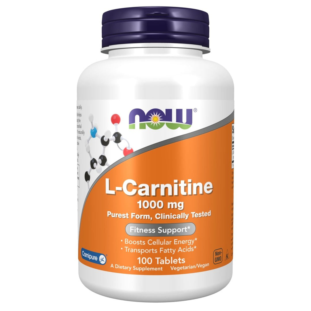 Now Foods L - Carnitine 1000 mg 100 Tablets - 0068 - The Oasis of Health
