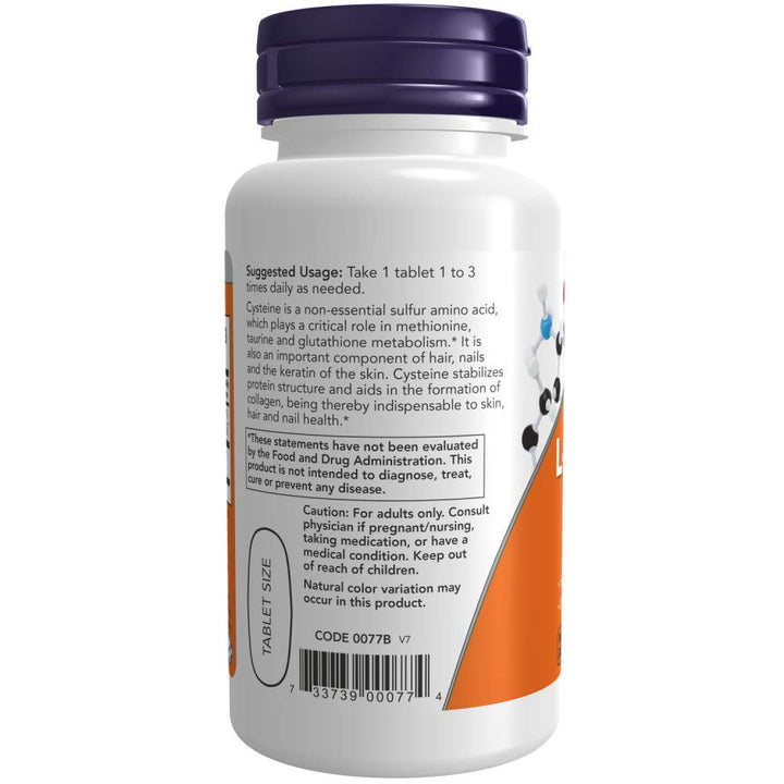 Now Foods L - Cysteine 500 Mg 100 Tablets - 0077 - The Oasis of Health